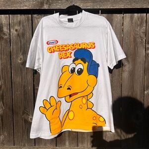 Vintage Single Stitch AOP Cheesasaurus Rex Shirt